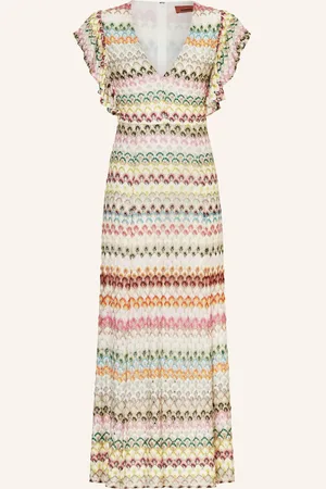 Missoni Häkelkleid pink