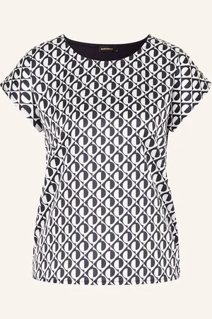 More & More Blusenshirt Im Materialmix blau