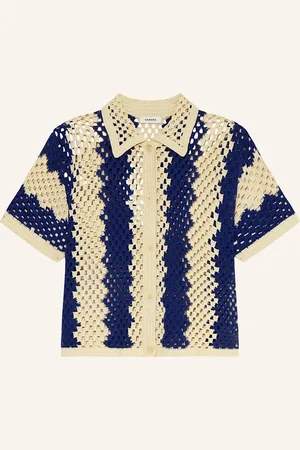 Sandro Häkelbluse beige
