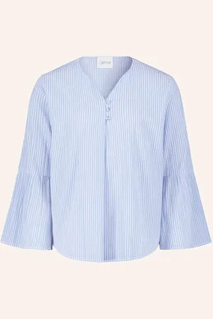 Cartoon Blusenshirt Mit 3/4-Arm blau