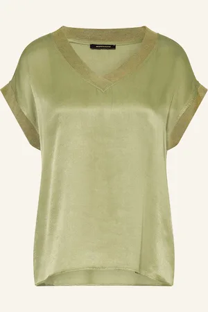 More & More Blusenshirt Aus Satin gruen