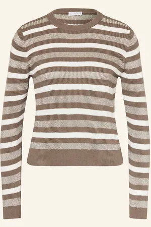 Brunello Cucinelli Pullover Mit Glizergarn braun