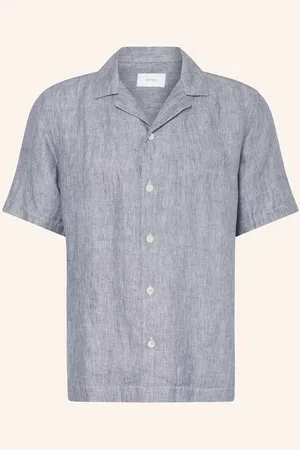 Eton Resorthemd Comfort Fit Aus Leinen blau