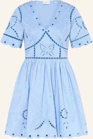 Claudie Pierlot Kleid Aus Lochspitze blau