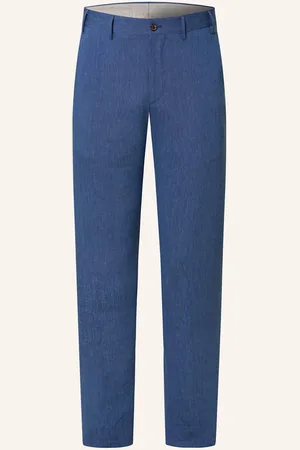 corneliani Anzughose Extra Slim Fit Mit Leinen blau