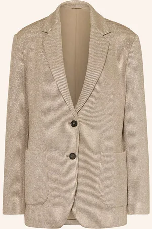 Brunello Cucinelli Blazer Mit Glitzergarn braun