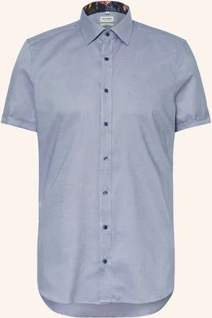 Olymp Kurzarm-Hemd Level Five Body Fit blau