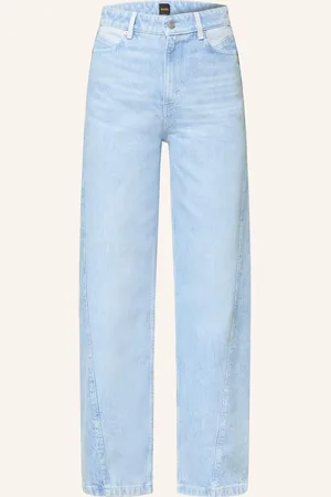 HUGO BOSS Wide Leg Jeans Panel blau