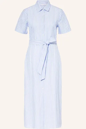 Rich & Royal Hemdblusenkleid Mit Leinen blau