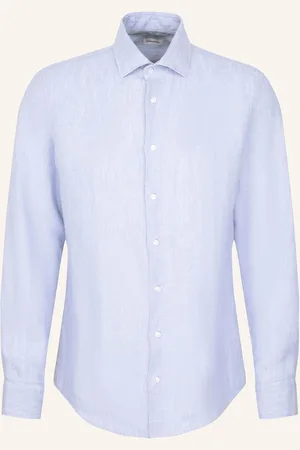 Seidensticker Leinenhemd Slim Fit blau