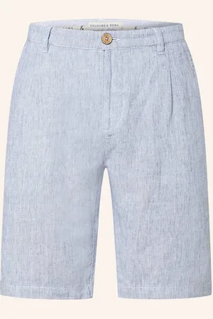 Colours & Sons Chinoshorts Mit Leinen blau