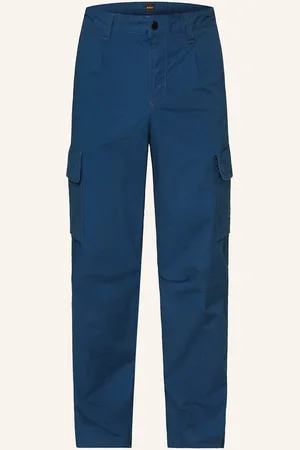 HUGO BOSS Cargohose Sisla-9-Cargo Tapered Fit blau
