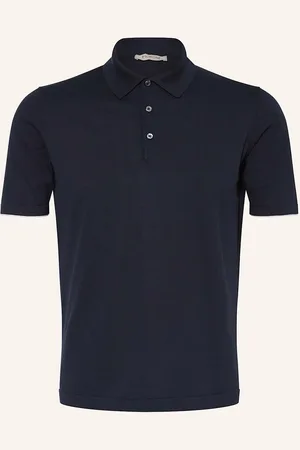 Fioroni Strick-Poloshirt blau