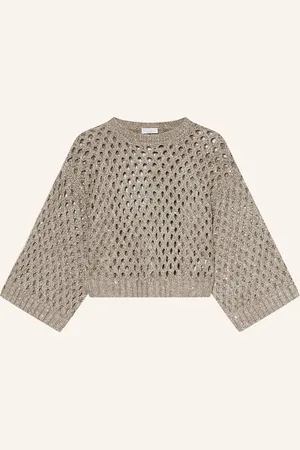 Brunello Cucinelli Pullover Mit Seide Und Leinen