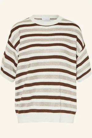 Brunello Cucinelli Strickshirt Mit Glitzergarn braun