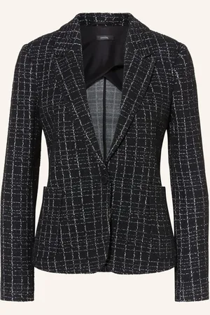 Comma, Bouclé-Blazer schwarz