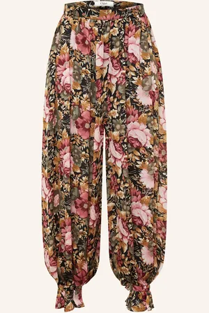 Chloé Seidenhose Mit Rüschen schwarz