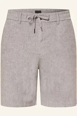 HUGO BOSS Shorts Tapered Fit Mit Leinen braun