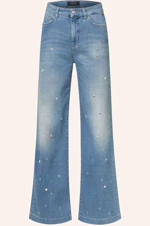 Marc Cain Wide Leg Jeans Warri Mit Schmucksteinen blau