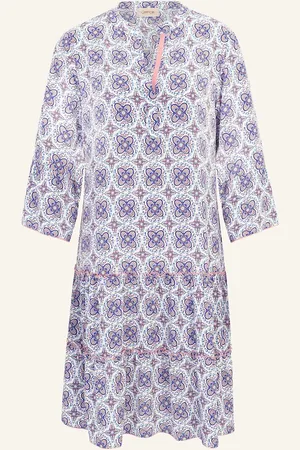 Cartoon Kleid Mit 3/4-Arm blau