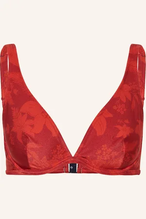 Vilebrequin Bügel-Bikini-Top Flower Power Faithful rot