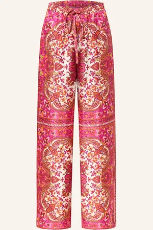 Mrs & HUGS Marlenehose Aus Seide pink