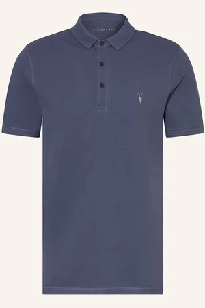 AllSaints Piqué-Poloshirt Reform Slim Fit blau