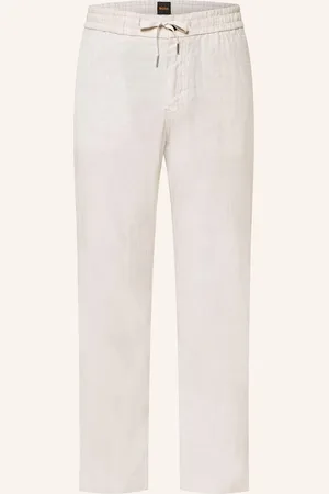 HUGO BOSS Hose Sanderson Straight Fit Mit Leinen