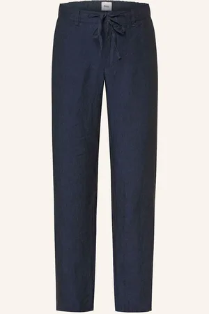 Brax Leinenhose Fabio Jok Im Jogging-Stil Regular Fit blau