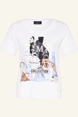 monari T-Shirt Mit Schmucksteinen weiss