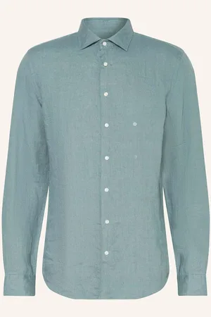 Seidensticker Leinenhemd Slim Fit gruen