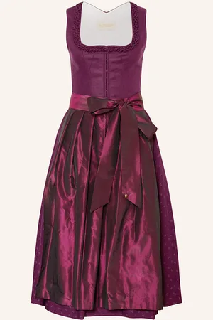 AlpenHERZ Dirndl Mara Mit Leinen lila