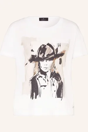 monari T-Shirt Mit Schmucksteinen weiss