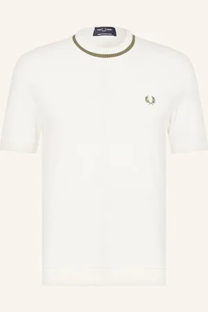 Fred Perry T-Shirt Aus Piqué weiss