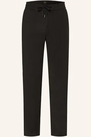 HUGO BOSS Hose Sanderson Straight Fit Mit Leinen