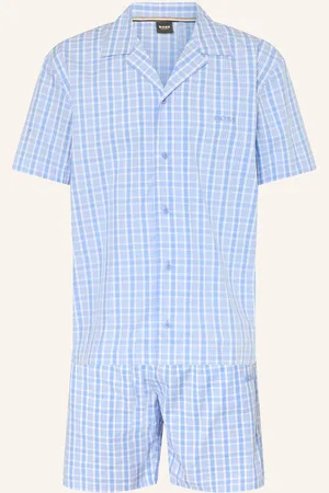 HUGO BOSS Shorty-Schlafanzug Cooper blau