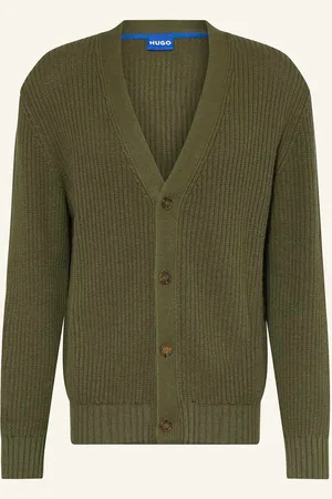 Hugo Blue Strickjacke Sonnick gruen