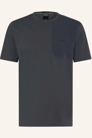 HUGO BOSS T-Shirt Pkt Glamping Im Materialmix blau