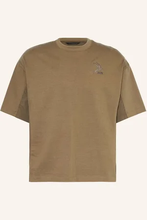 66 North T-Shirt Kria Hybrid Im Materialmix braun