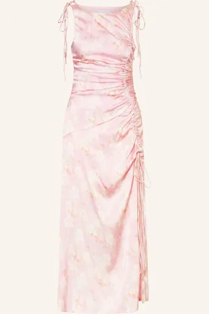 Ganni Satinkleid pink