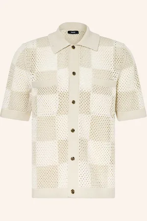 Reiss Häkelhemd Alfred Regular Fit beige