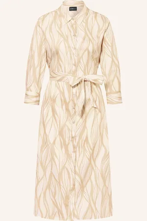 QS by s.Oliver Hemdblusenkleid Mit 3/4-Arm beige