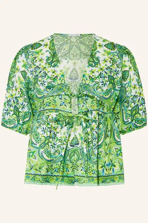 Mrs & HUGS Blusenshirt Aus Leinen gruen