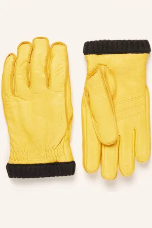 Hestra Lederhandschuhe gelb