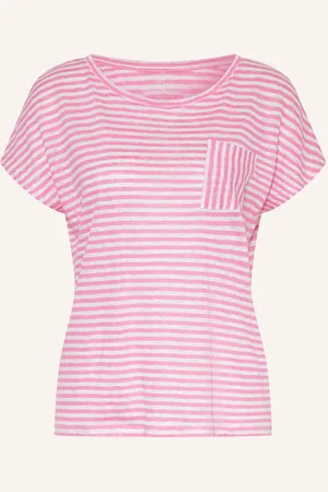 Oui T-Shirt Aus Leinen pink