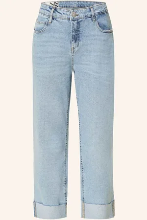 Opus Boyfriend Jeans Lani Turn Up blau