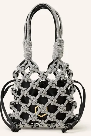 Hibourama Handtasche Lola Mit Pouch Und Schmucksteinen schwarz
