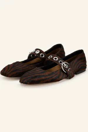 Aeyde Mary-Jane-Ballerinas Uma braun