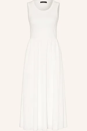 Oui Kleid Im Materialmix weiss