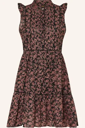 HUGO BOSS Kleid Dantiana Mit Rüschen schwarz